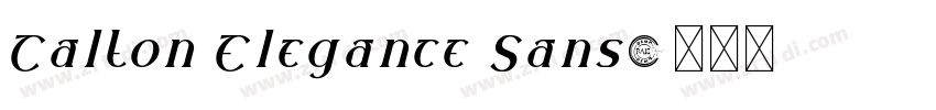Calton Elegance Sans字体转换